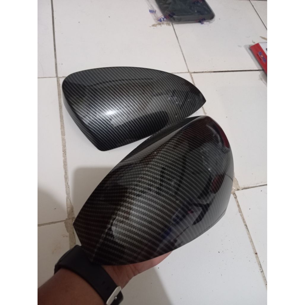 cover spion mobil agya ayla 2017-2022 carbon glossy