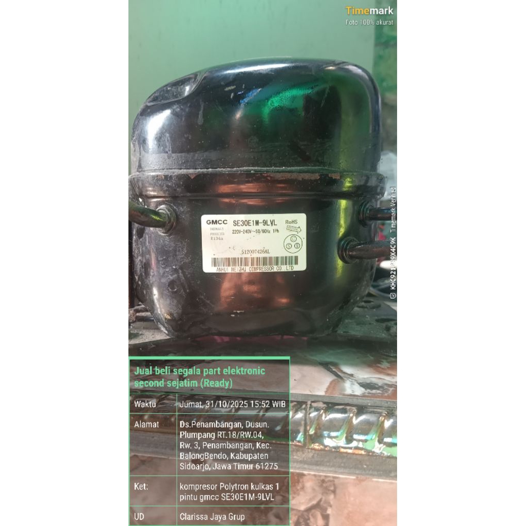 kompresor Polytron kulkas 1 pintu gmcc SE30E1M