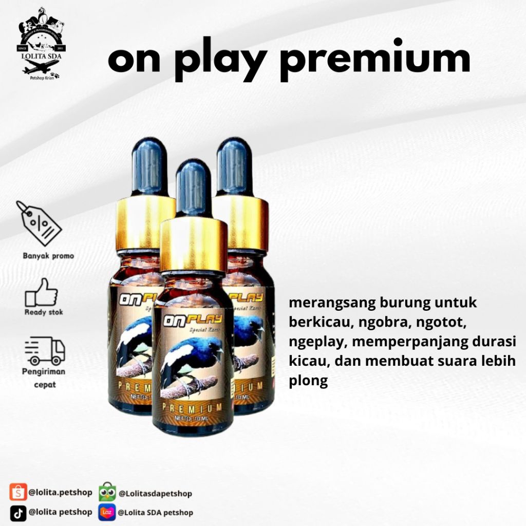 On play premium / vitamin burung kacer / penggacor burung kacer / vitamin burung / suplemen