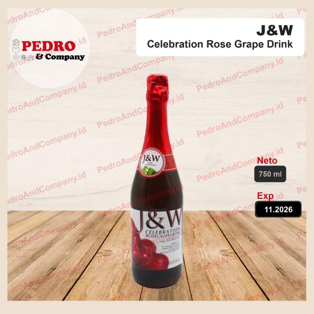 J&w celebration rose grape drink buah anggur 750 ml - celebration drink
