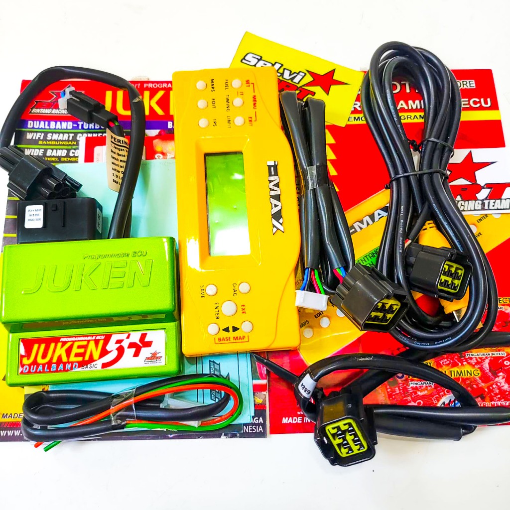 ECU JUKEN 5++ PLUS REMOTE KABEL USB KABEL BLUETOOTH JUKEN BRT SOUL GT 125 MIO M3 PIN 24 DUALAND RACI