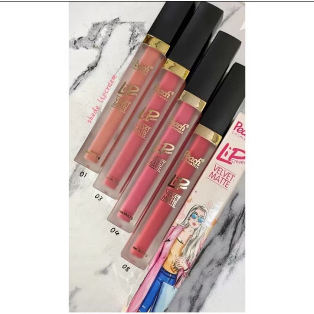 Peach lip cream velvet matte