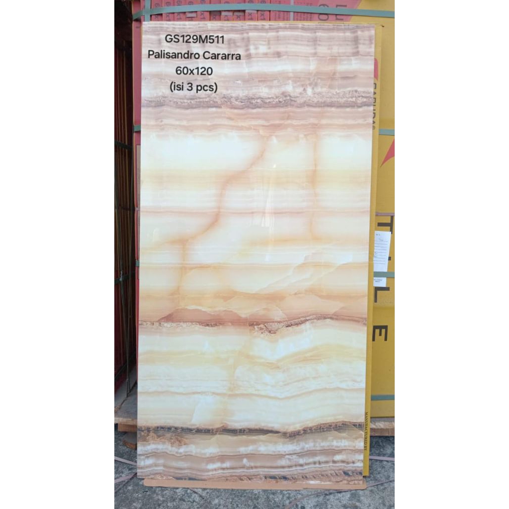 granit lantai Garuda tile Glossy isi 3 60x120 Palisandro carara