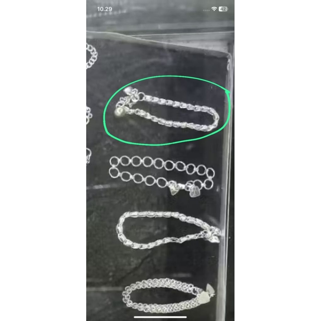 Gelang Bayi Padi Perak Asli 925