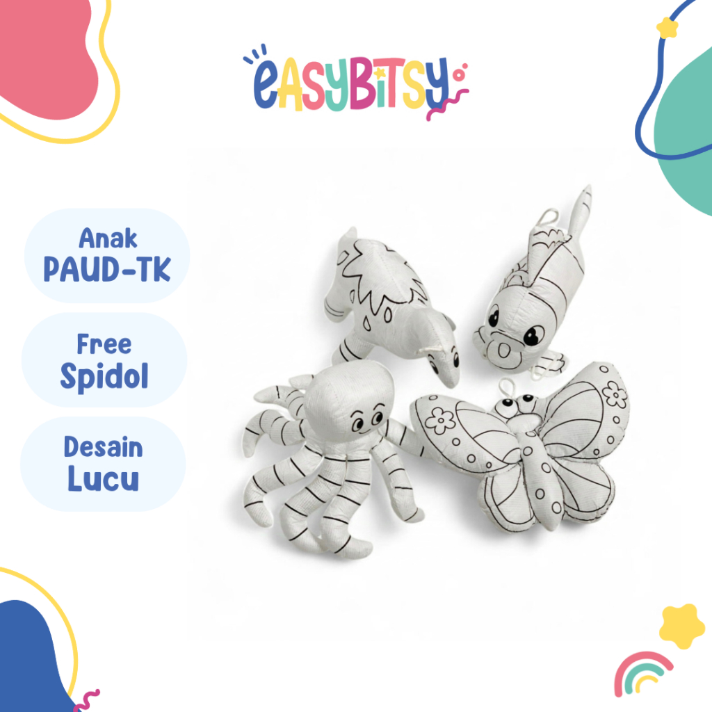 Easy Bitsy Coloring DIY Mewarnai Anak Perempuan Laki-Laki PAUD-SD – Mainan Edukasi Anak
