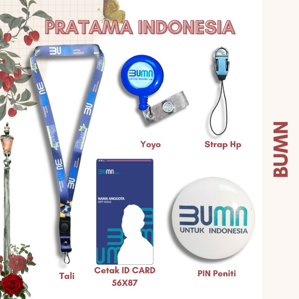 tali id card / lanyard BUMN PNM MEKAR READY