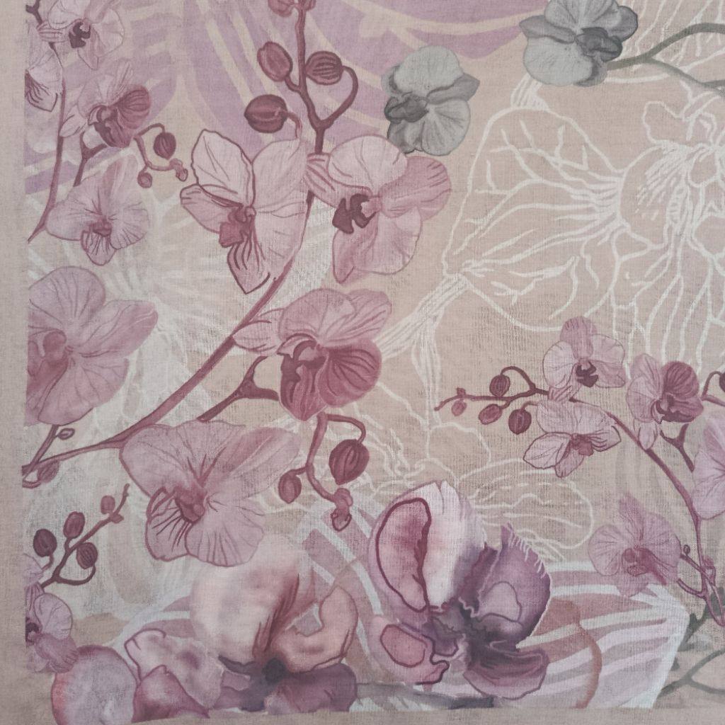 Buttonscarves BS x Sarah Sofyan for BL1.BL1 Orchid Series Orchide Rugby Tan Reguler Voal Scarf Scarv