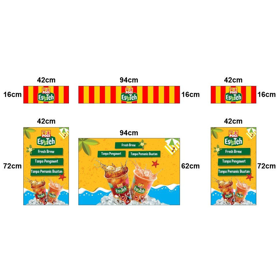 Custom banner Booth / Rombong Es Teh