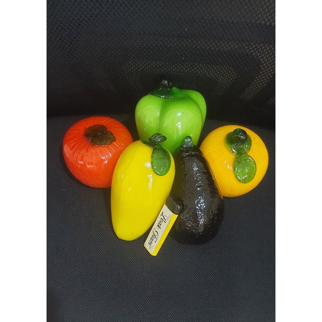 pajangan buah dan sayuran kristal 5 buah