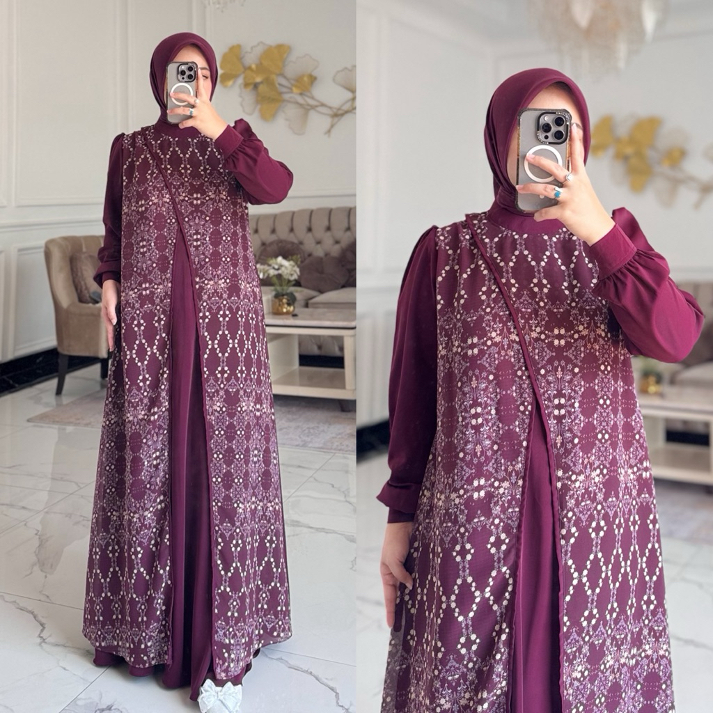 NNfashion Khansa Dress Couple Anak Gamis Muslimah-3