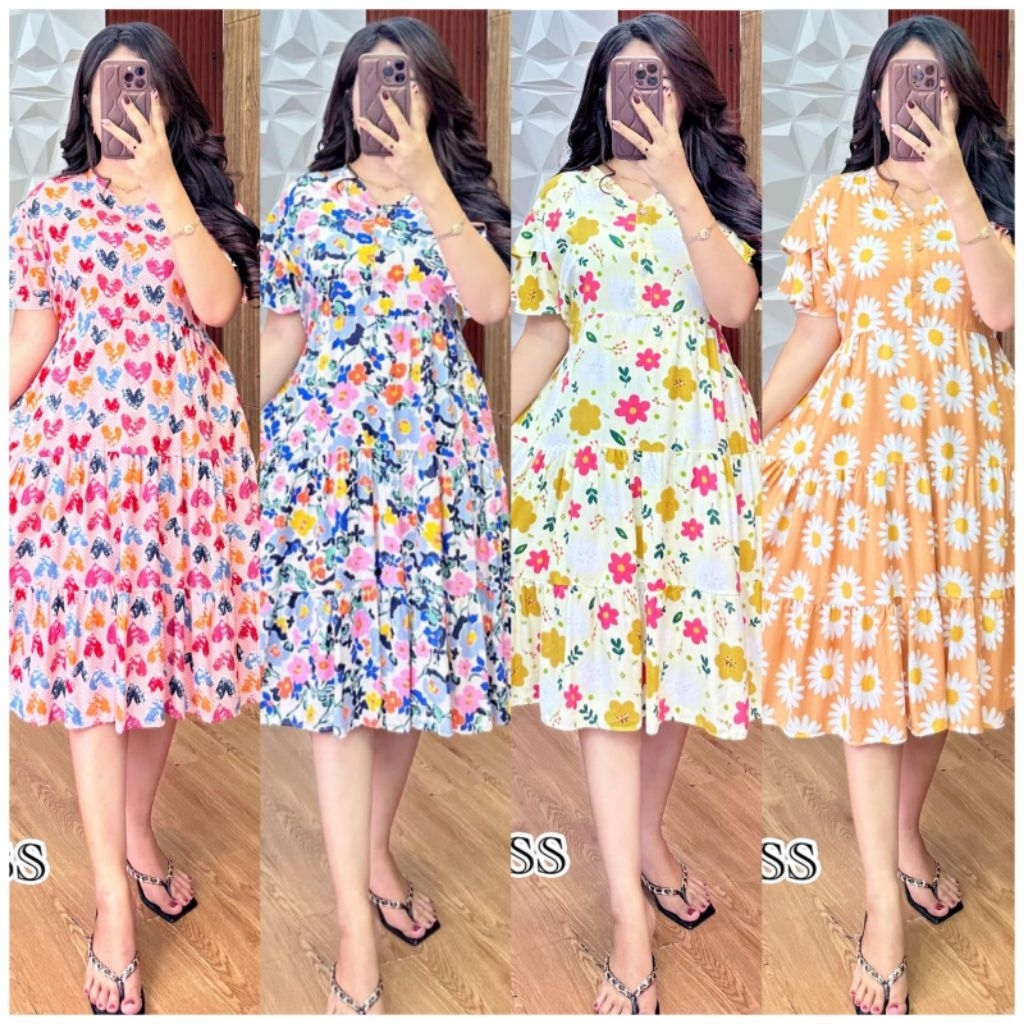 Clara Homedress premium katun rayon dan Twill Adem