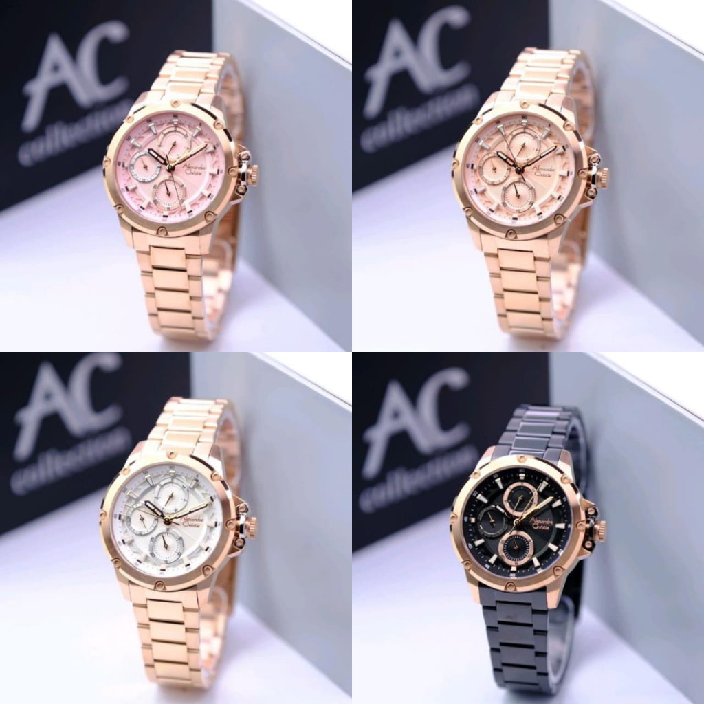 JAM TANGAN WANITA ALEXANDRE CHRISTIE AC 6564 AC6564 ROSEGOLD ORIGINAL