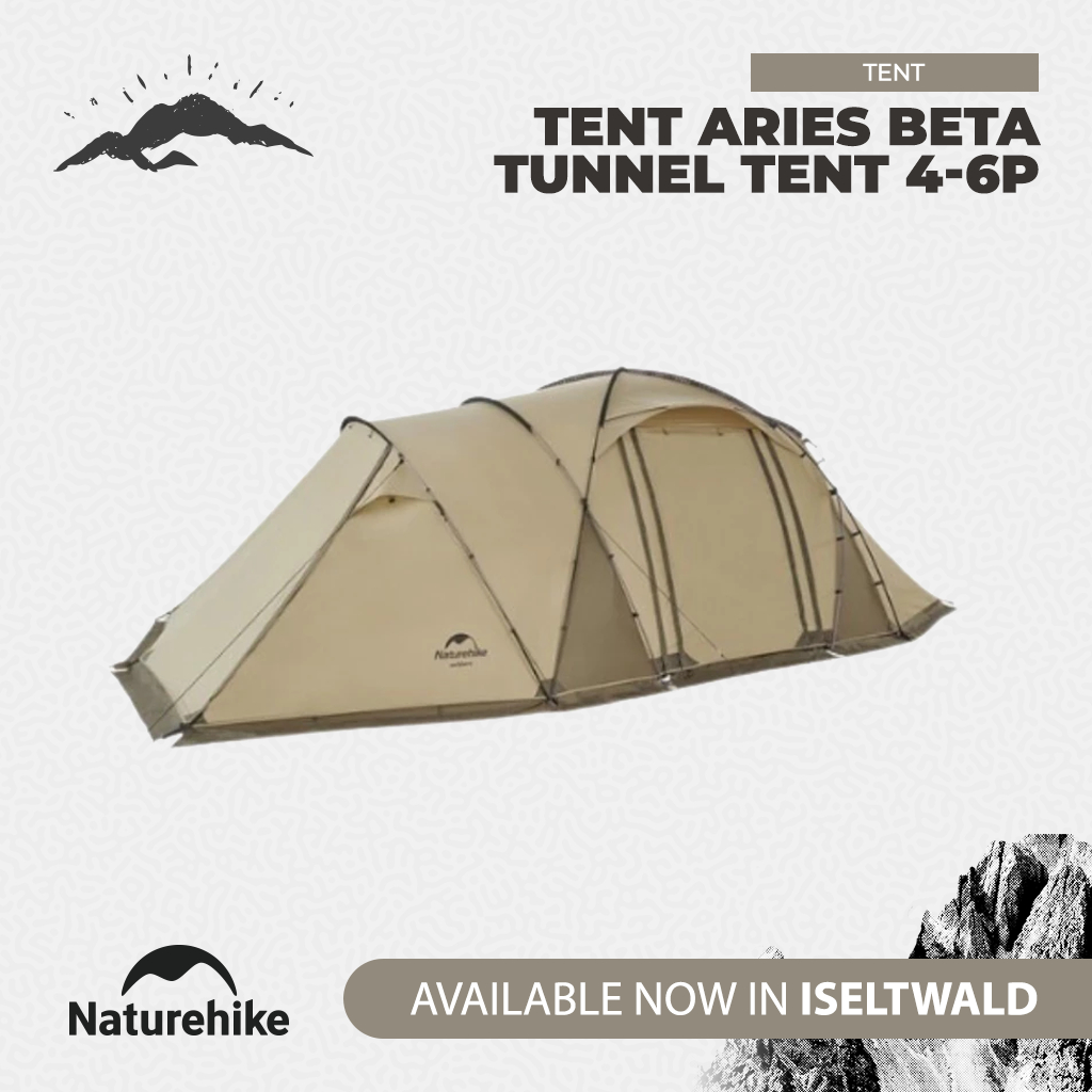 Naturehike Tenda Glamping NH22YW005 Tent Aries Beta Tunnel Tent 4-6P