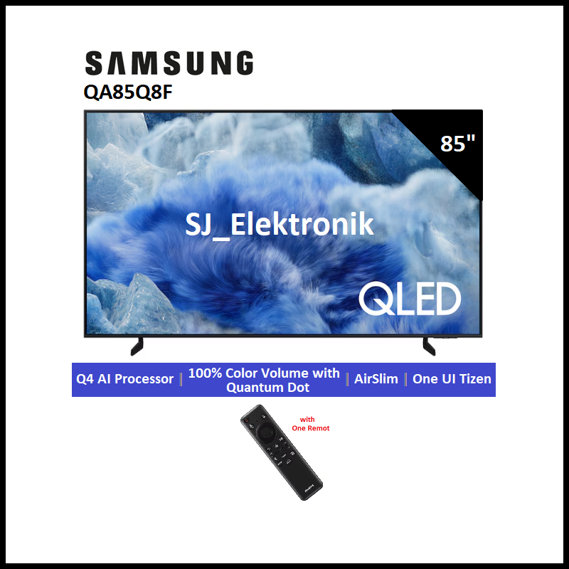 Samsung 85Q8F / QA85Q8F QLED 4K Samsung Vision AI Smart TV | QLED TV 85 Inch Q8F AirSlim Design