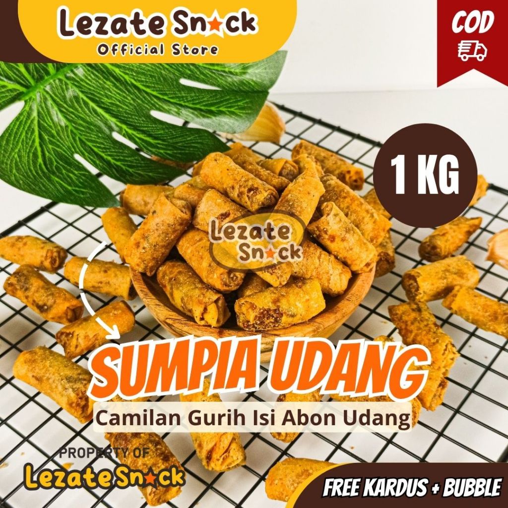 Sumpia Udang 1kg Murah Enak Renyah Kiloan/ Sumpia Abon Rasa Udang / Sumpia Udang Kiloan Sumpia Ebi /
