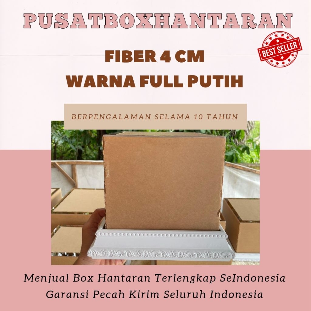 BOX HANTARAN FIBER 4 CM DAN TUTUP AKRILIK | BOX HANTARAN PERNIKAHAN |BOX HANTARAN AKRILIK TERMURAH