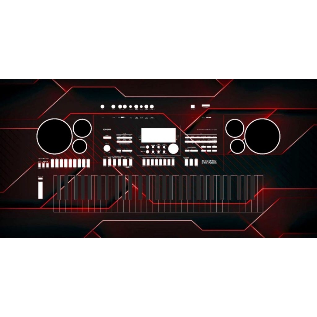 sticker pelindung keyboard musik CASIO CTK-7200