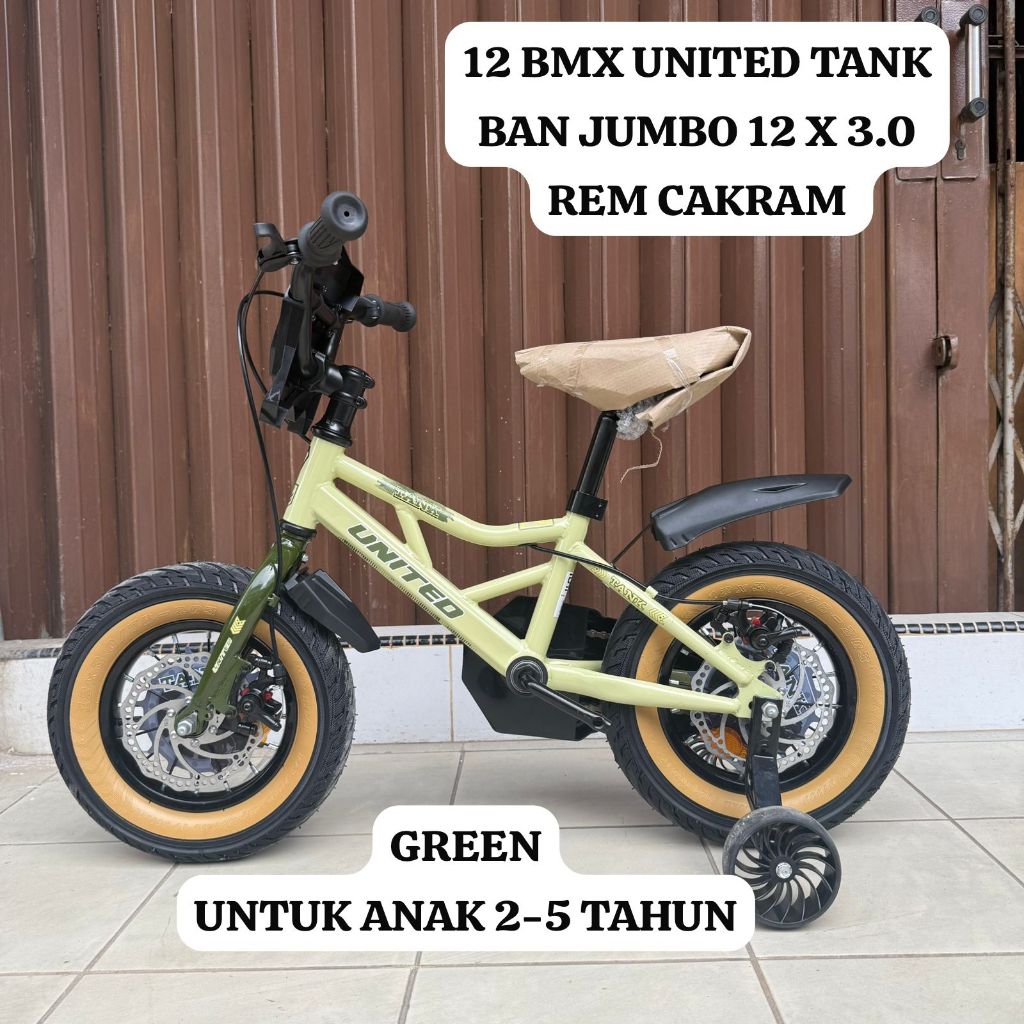 Sepeda Anak Bmx 12 United Tank Rem Cakram