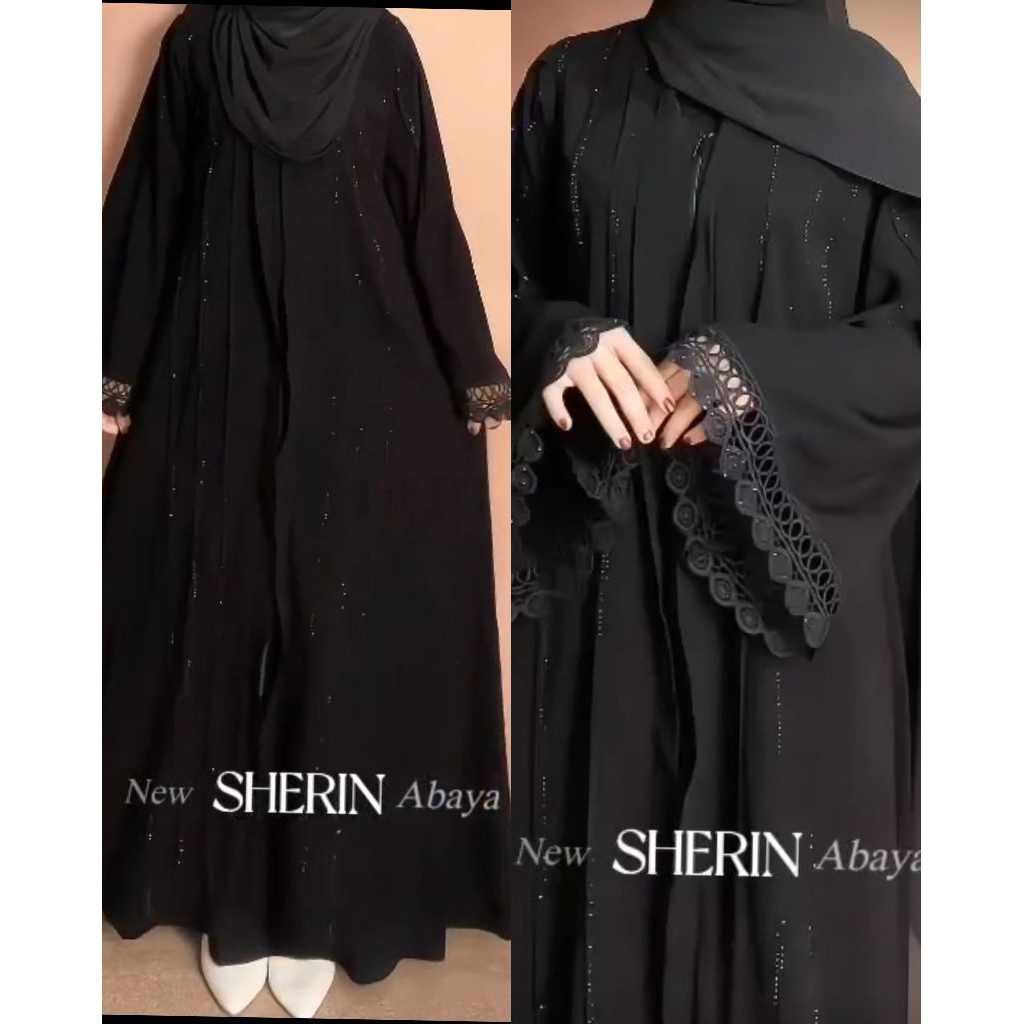 abaya hitam gamis arab Dubai Shireen mata Swalorsky fashion moslem gamis Turkey terbaru