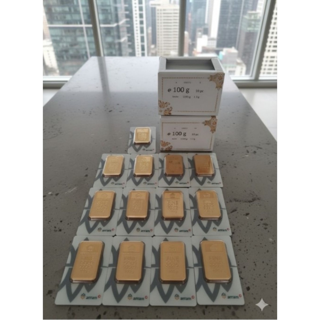 Emas LM Antam CertiEye 100 Gram Original