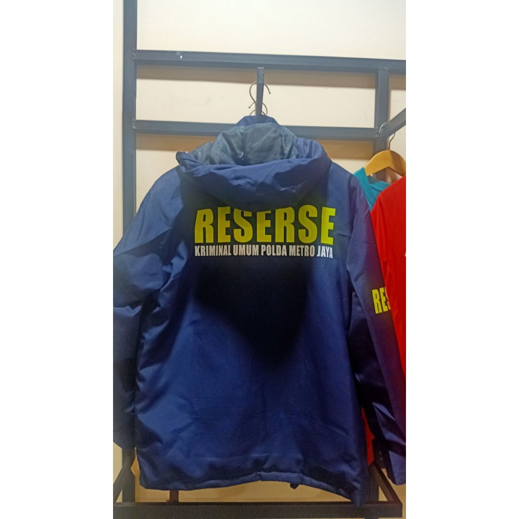 Jaket Bomber JATANRAS POLRI REFLEKTOR/RESERSE/CUSTOM/BIRU NAVY