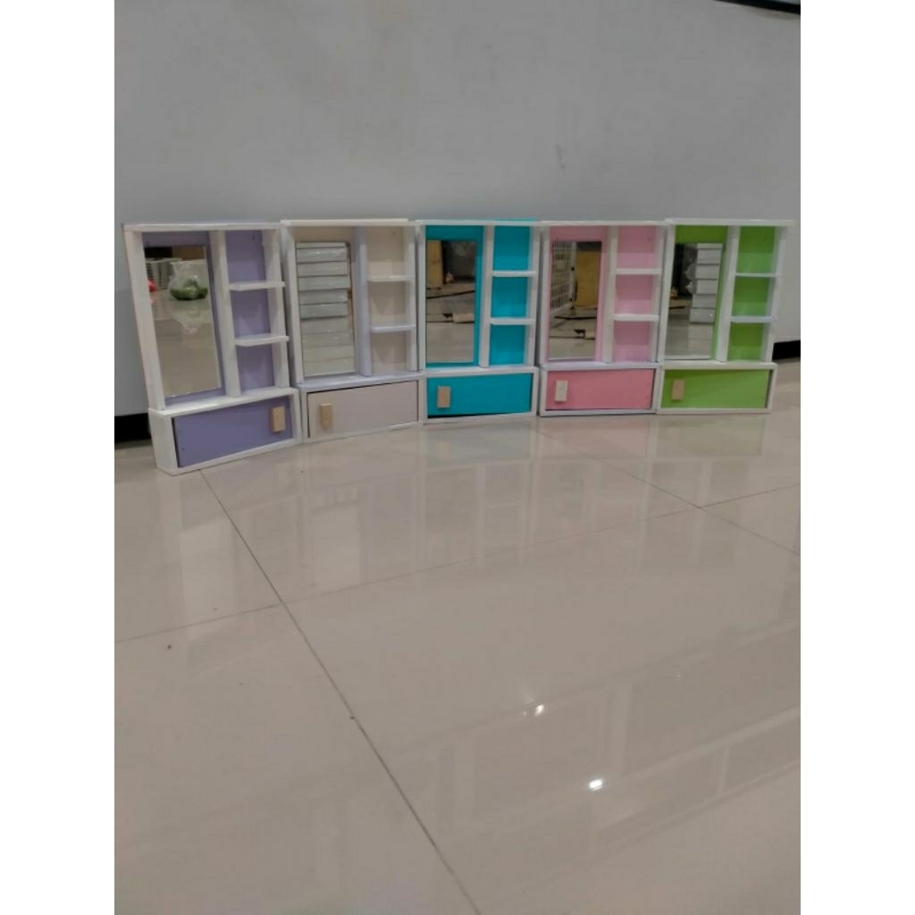 CERMIN RIAS MINIMALIS RAK KOSMETIK GANTUNG MEJA RIAS RAK RIAS GANTUNG RAK RIAS MAKE UP KAYU MINI CER