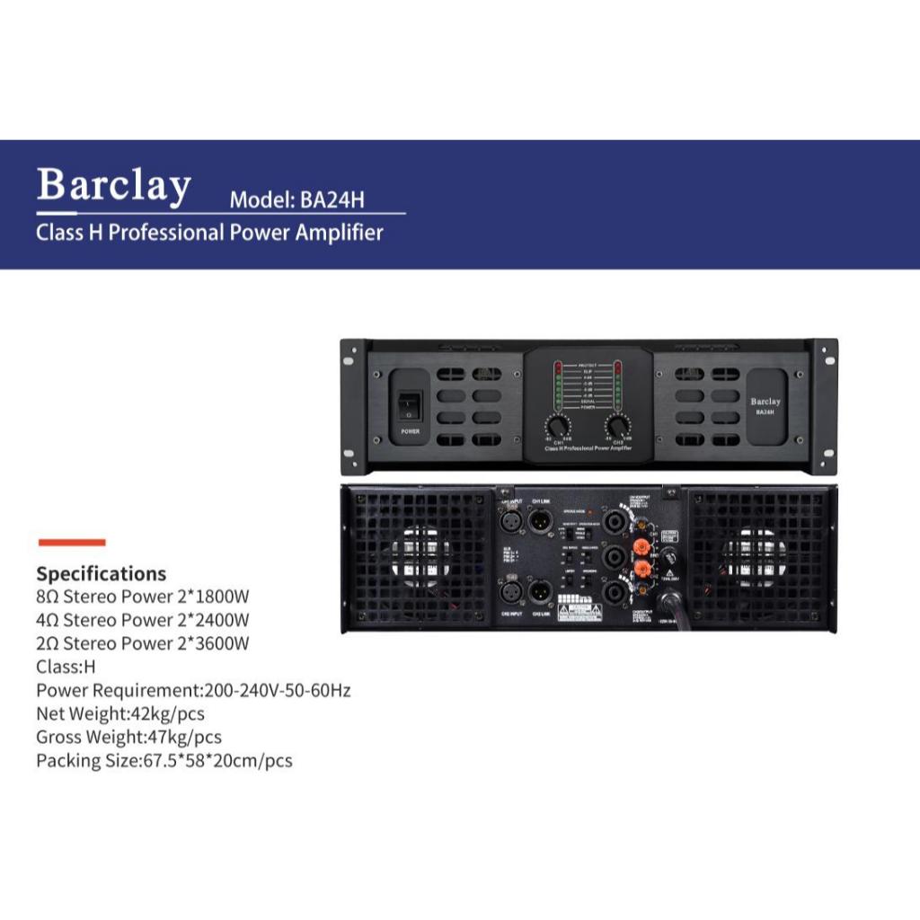 Power Amplifier BARCLAY BA24H / BA 24 H Class H Original By HUPER