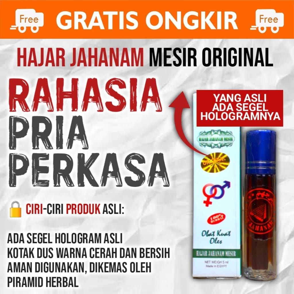 Minyak oles pria Hajar Jahanam Jahannam Tahan lama Original BPom