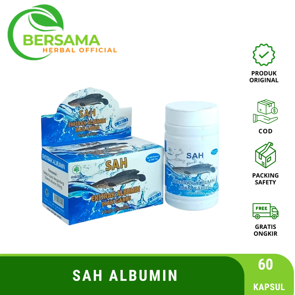 SAH Ekstrak Albumin Ikan Gabus 60 Kapsul ORIGINAL