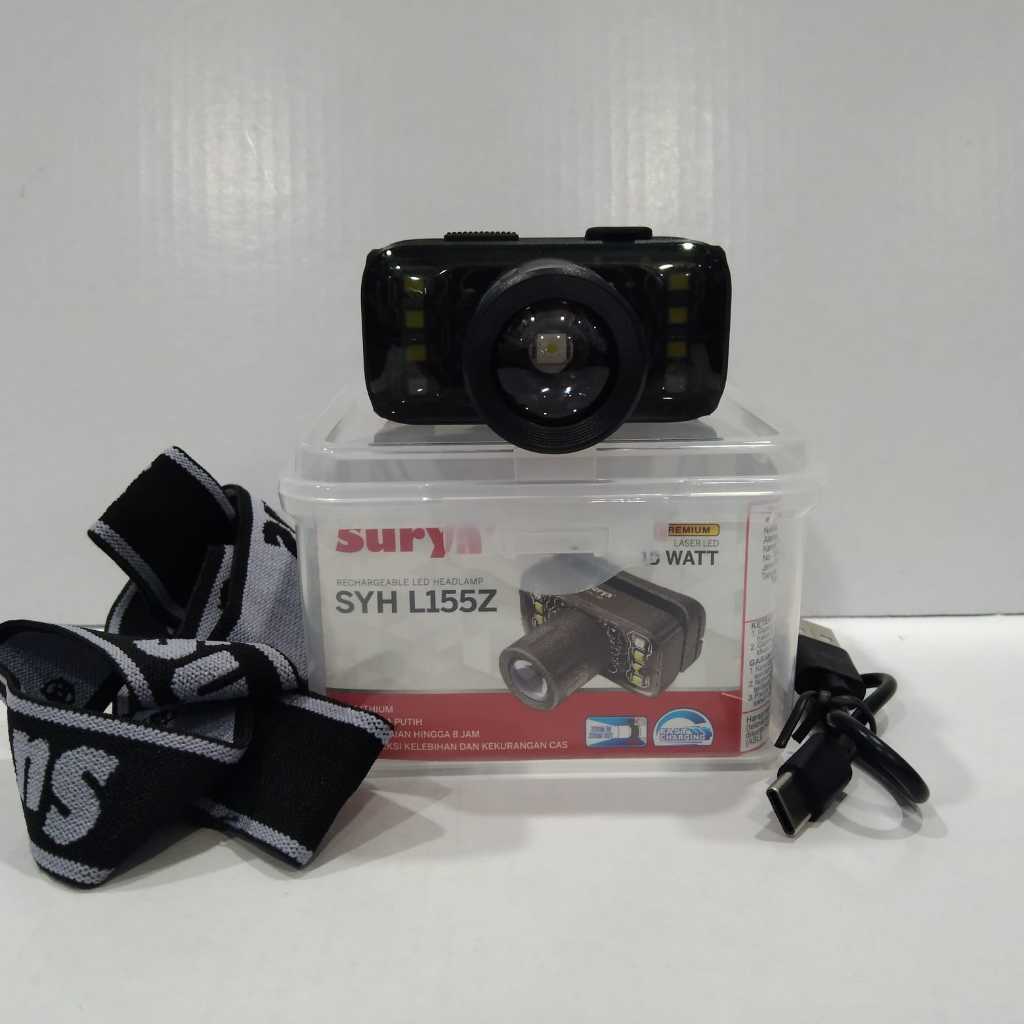 Senter Kepala Super Terang Surya 15W L155Z - Senter Kepala Led Tahan Lama