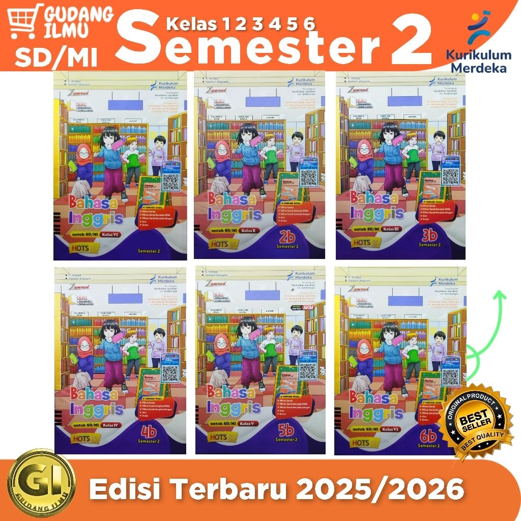 Lks Bahasa Inggris SD/MI Kelas 1 2 3 4 5 6 semester 2 kurikulum merdeka l putra nugraha l zamrud