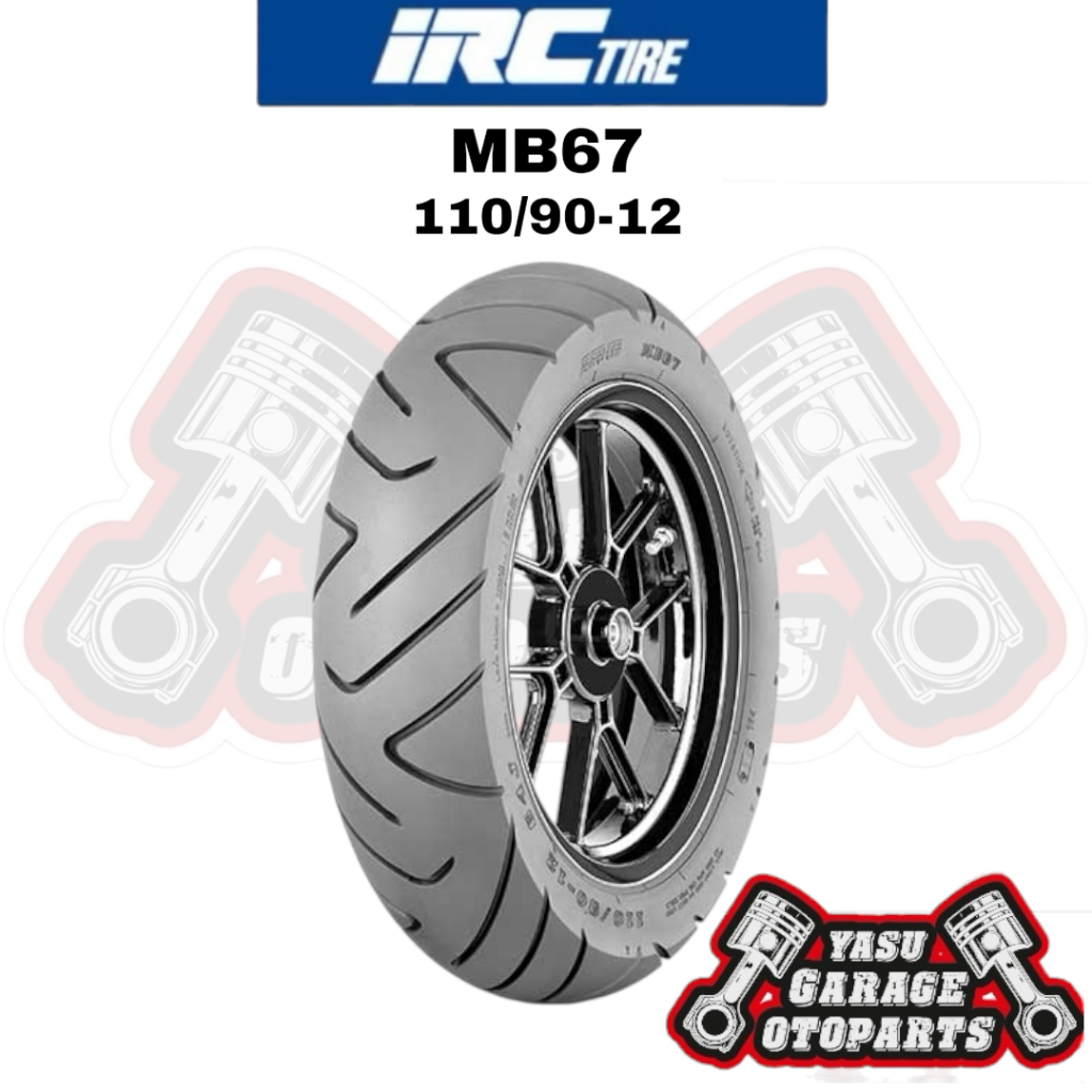 Ban Luar Belakang IRC 110/90-12 MB67 Ring 12 Scoopy Freego Beat New Street Tubeless