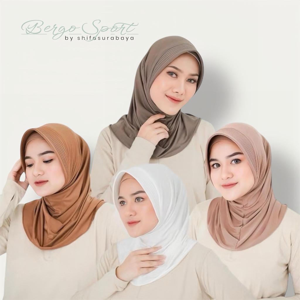 ShiifaHijab -  Bergo sport jersey Tebal premium |hijab instan sport
