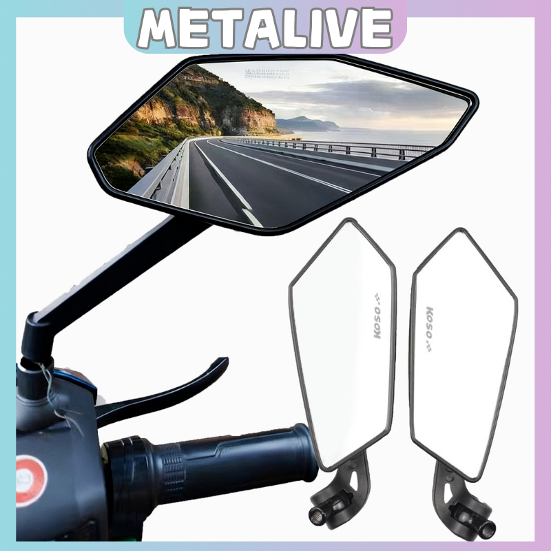 2PCS Kaca Spion Sporty Motor Modifikasi Dingin Untuk Beat Honda Yamaha Suzuki Spion Motor