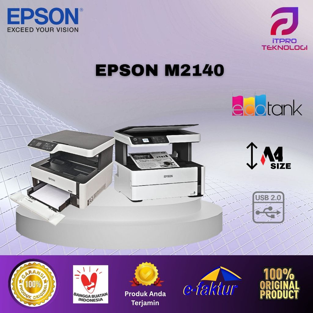 Printer EPSON EcoTank M2140 Monochrome Pigment Inkjet All-in-One Ink Tank Printer