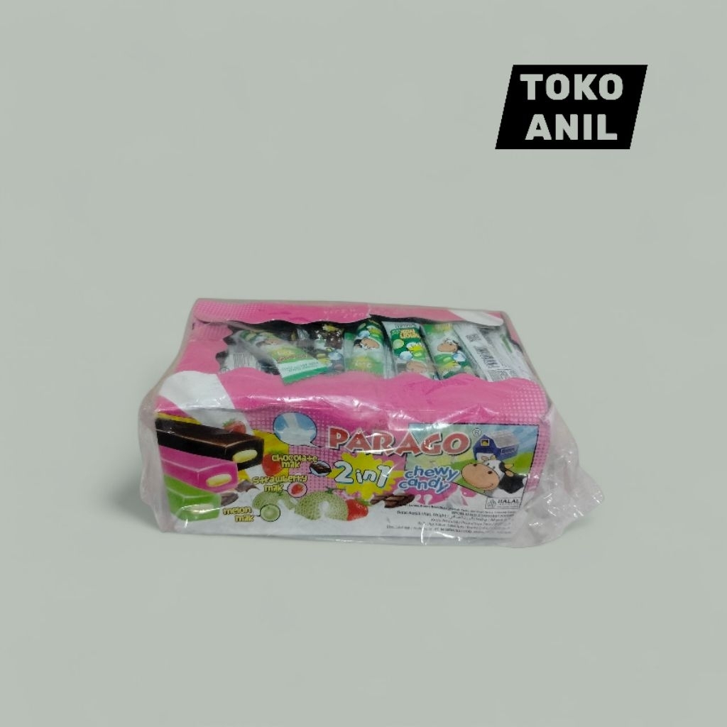 PARAGO 2IN1, Parago 3 rasa buah dan susu, halal isi 80 pcs