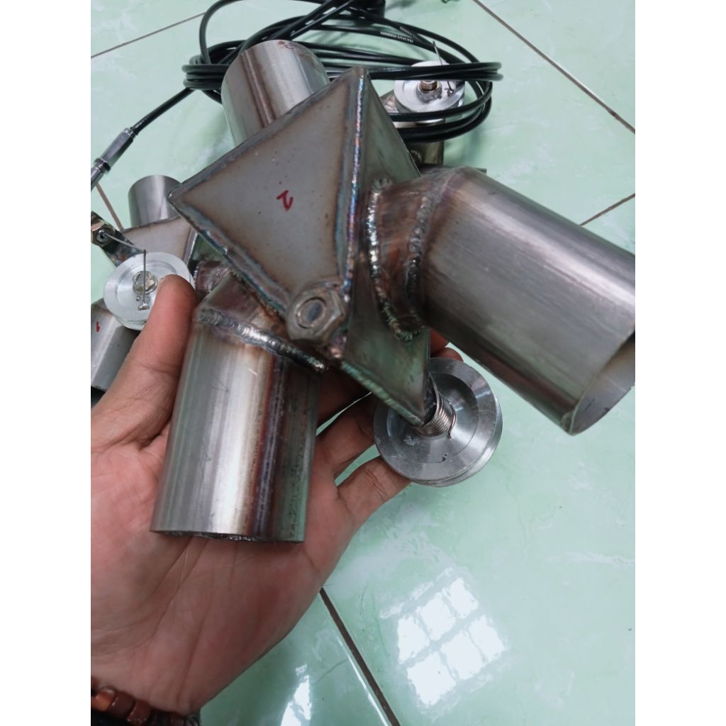 KNALPOT VALVETRONIK  SEGITIGA  SATU KATUP Mobil 900-1500 cc