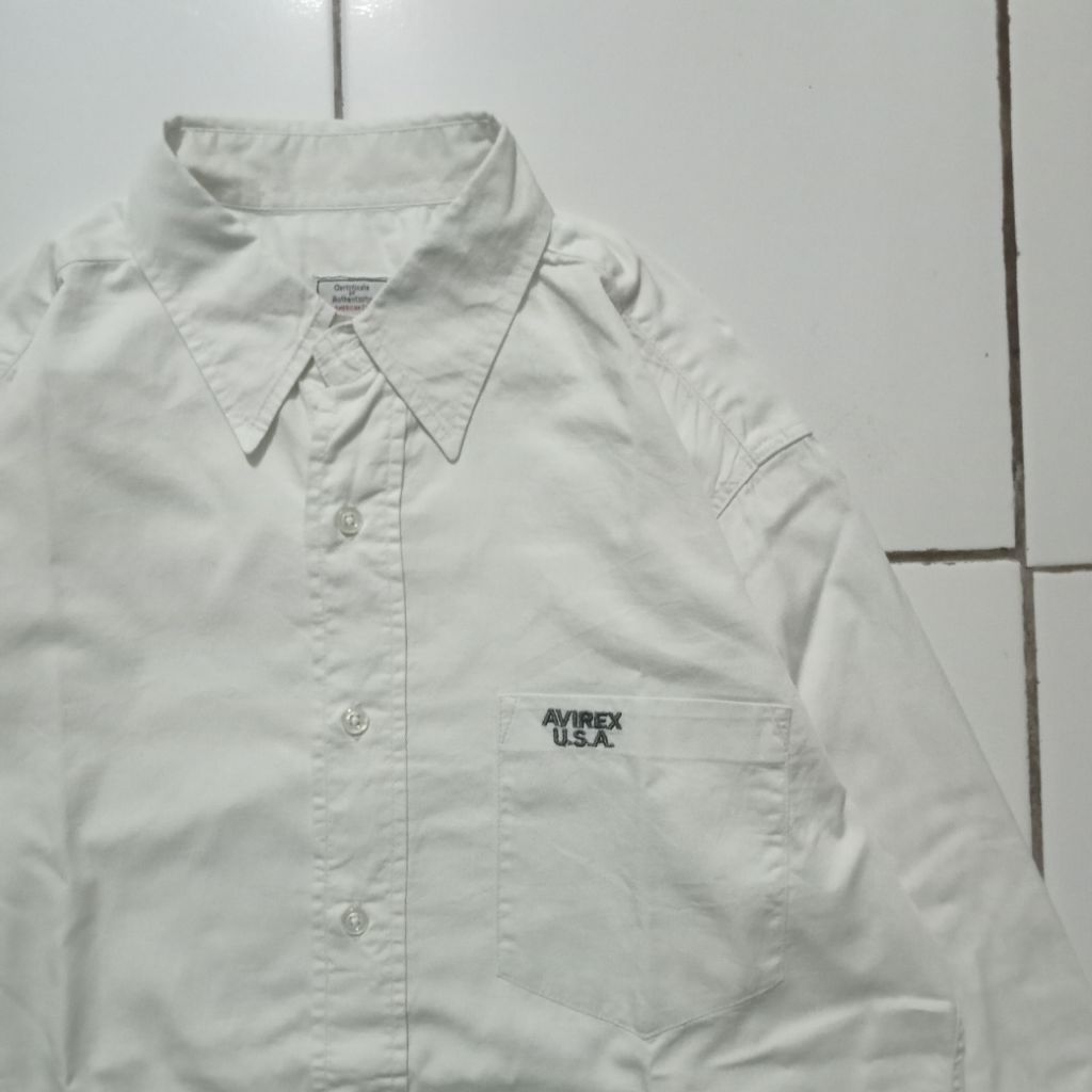 KEMEJA PUTIH LENGAN PANJANG AVIREX