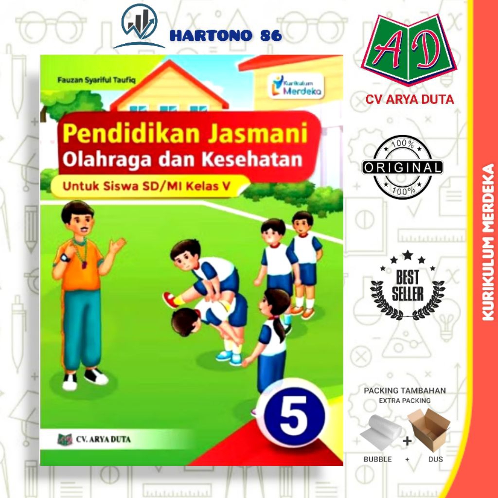 Buku PJOK SD/MI Kelas 5 kurikulum merdeka Arya duta.