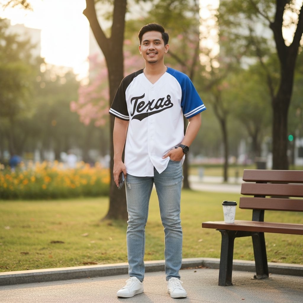 Baju Baseball Jersey Baseball Texas
