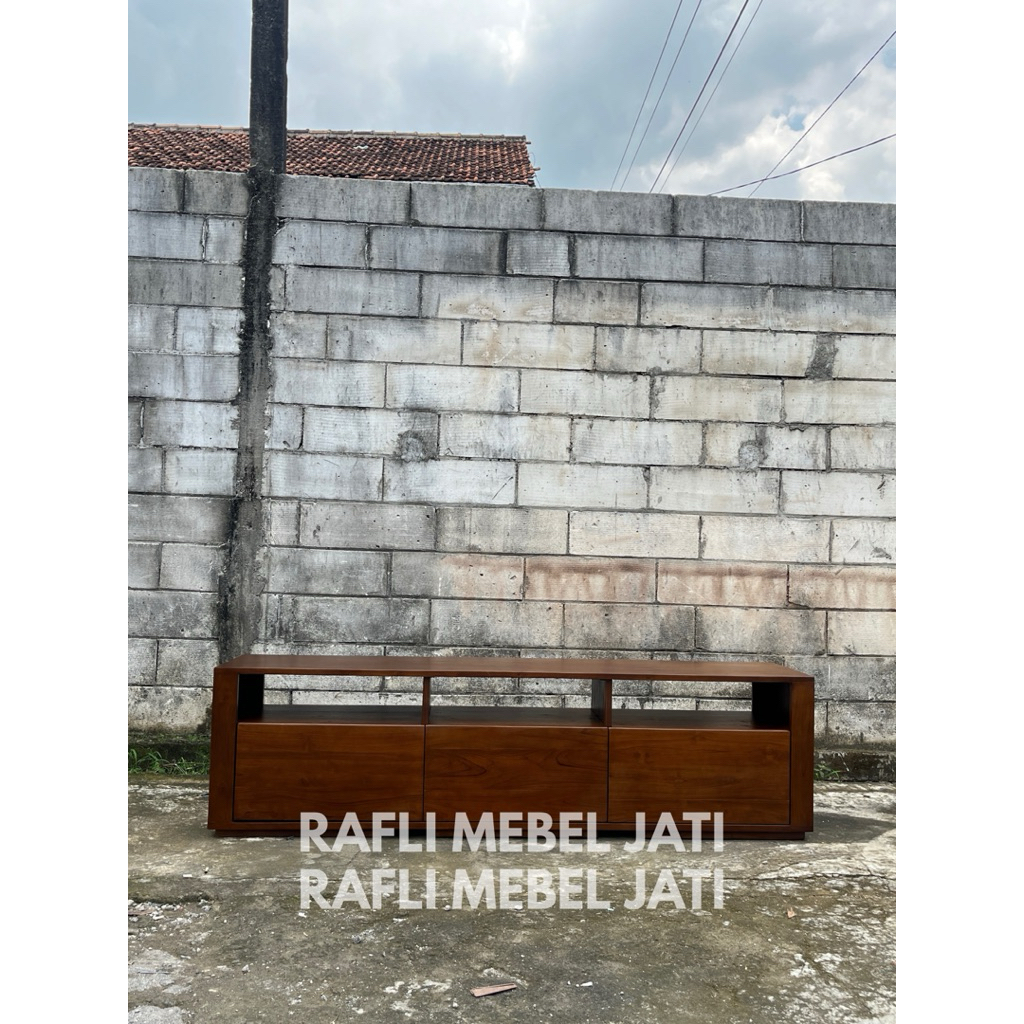 Bufet Tv Cabinet Tv Retro Minimalis Jati Bufet tv Jati Bufet Tv Retro