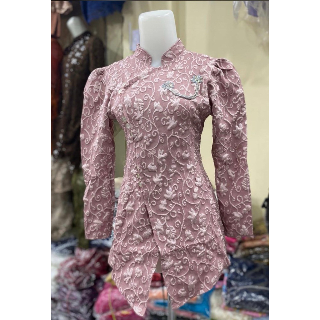 kebaya janggan pink dusty