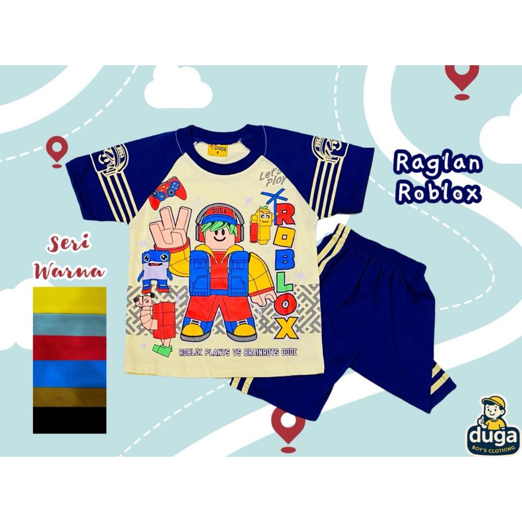 SETELAN ROBLOX ANAK LAKI LAKI/PAKAIAN ANAK/BAJU ANAK/SETELAN ANAK BUAT USIA 2-8 TAHUN