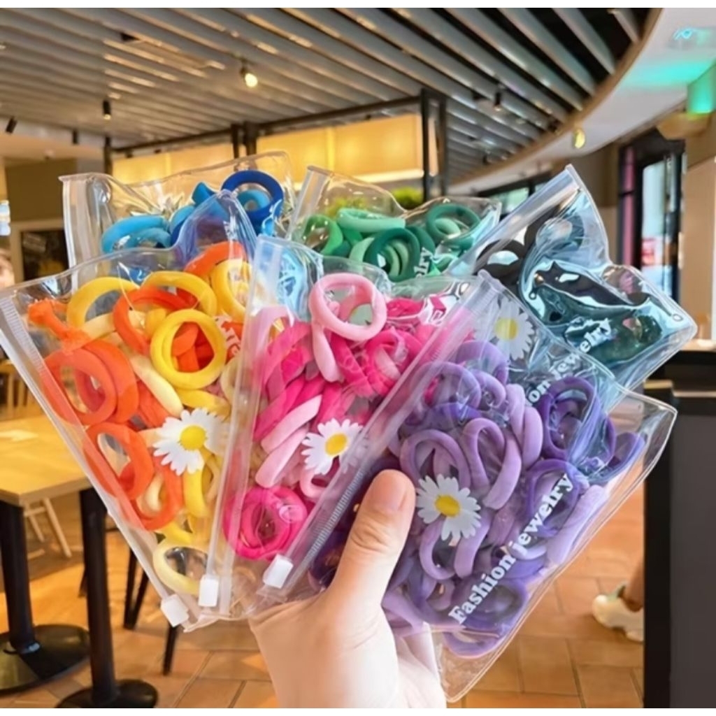 IKAT RAMBUT ANAK | IKAT RAMBUT DONAT RING MINI | IKAT RAMBUT 50PCS | IKAT RAMBUT ANAK MINI