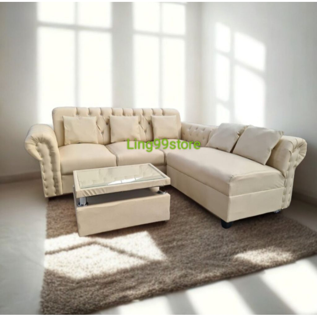 Sofa L kancing /minimalis/Sofa L sudut