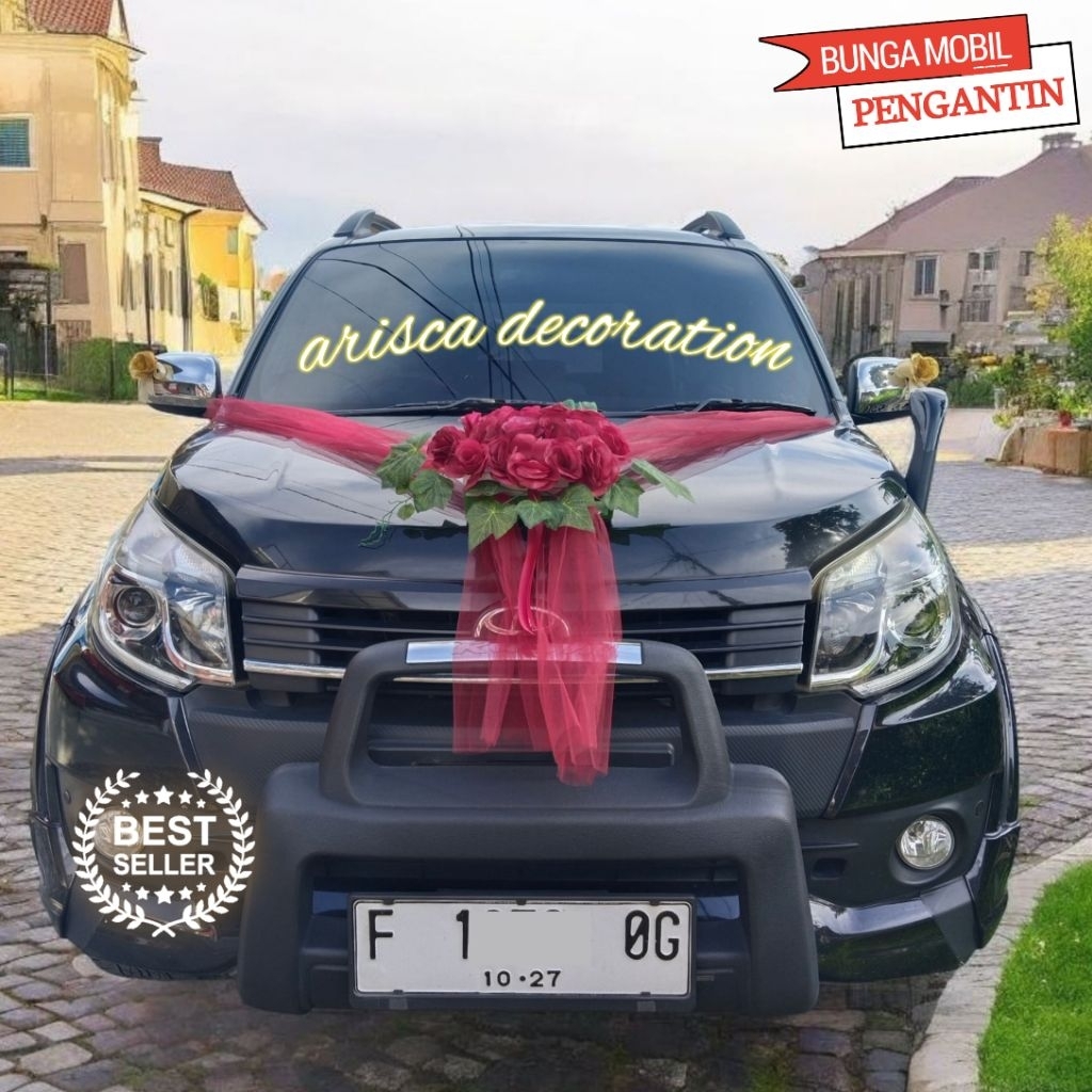 New Arrival - Bunga Hiasan Mobil Pengantin Dekorasi Hias Pita Mobil Pernikahan Wedding Car Mewah