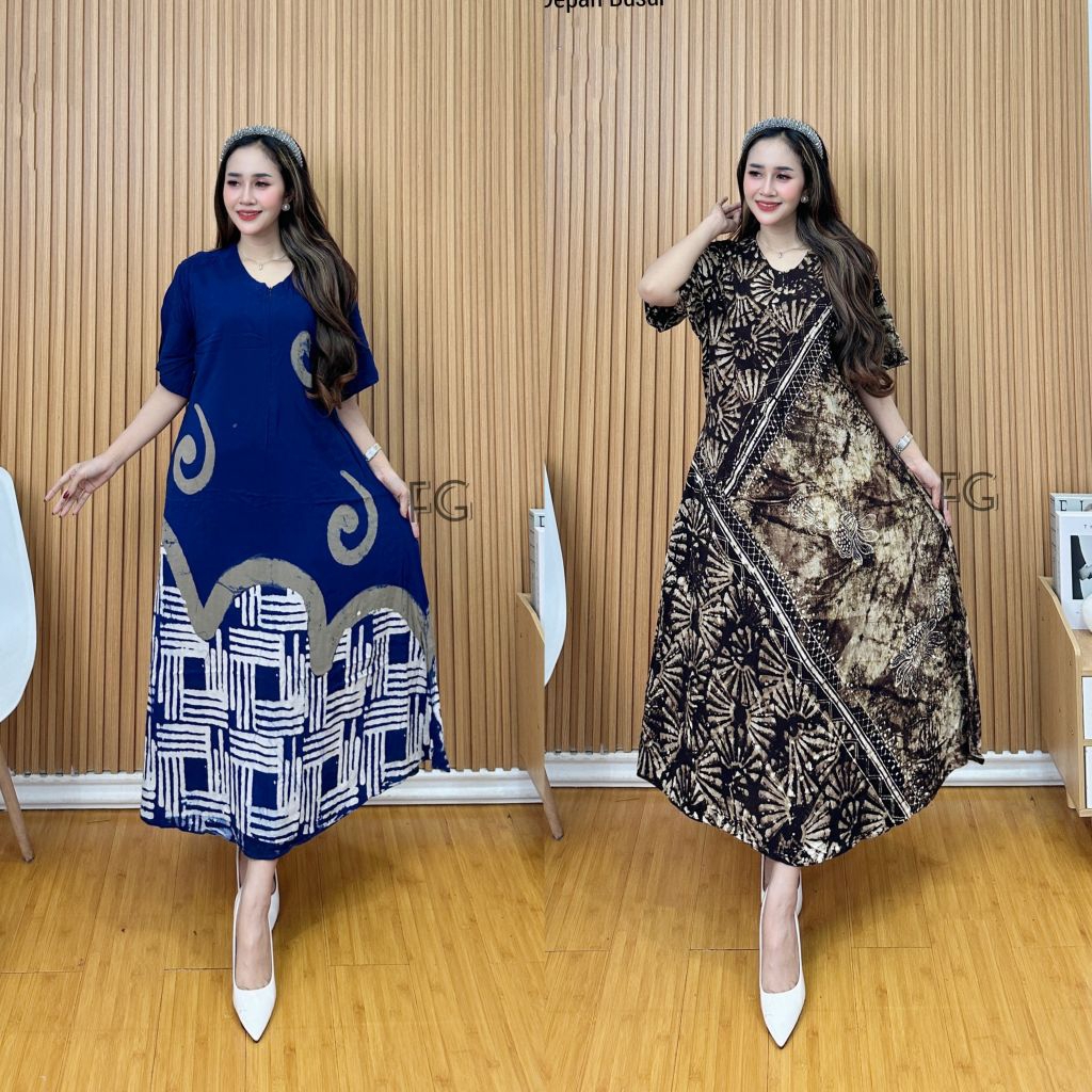 Promo - Daster Twill rayon super premium original wanita modern terbaru lengan pendek kekinian Batik