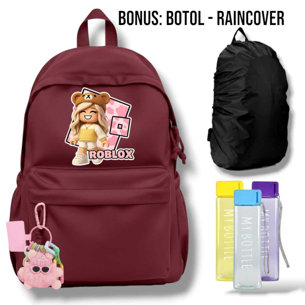 tas anak roblox  -  tas sekolah anak perempuan  backpack anak karakter  -  tas ransel lucu anak  -  