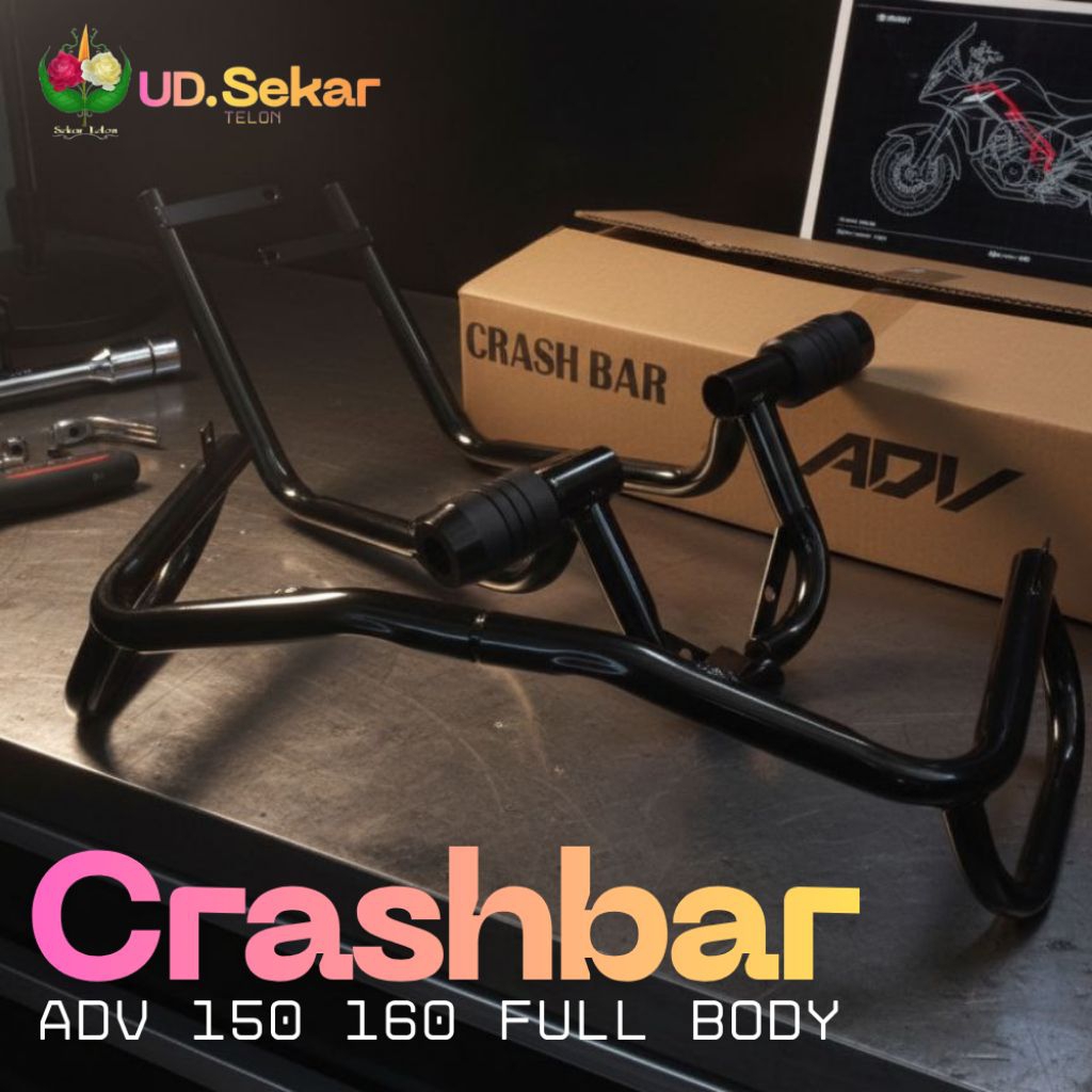 TUBULAR CRASHBAR CRAS BAR HONDA ADV 160 150 FULL BODY