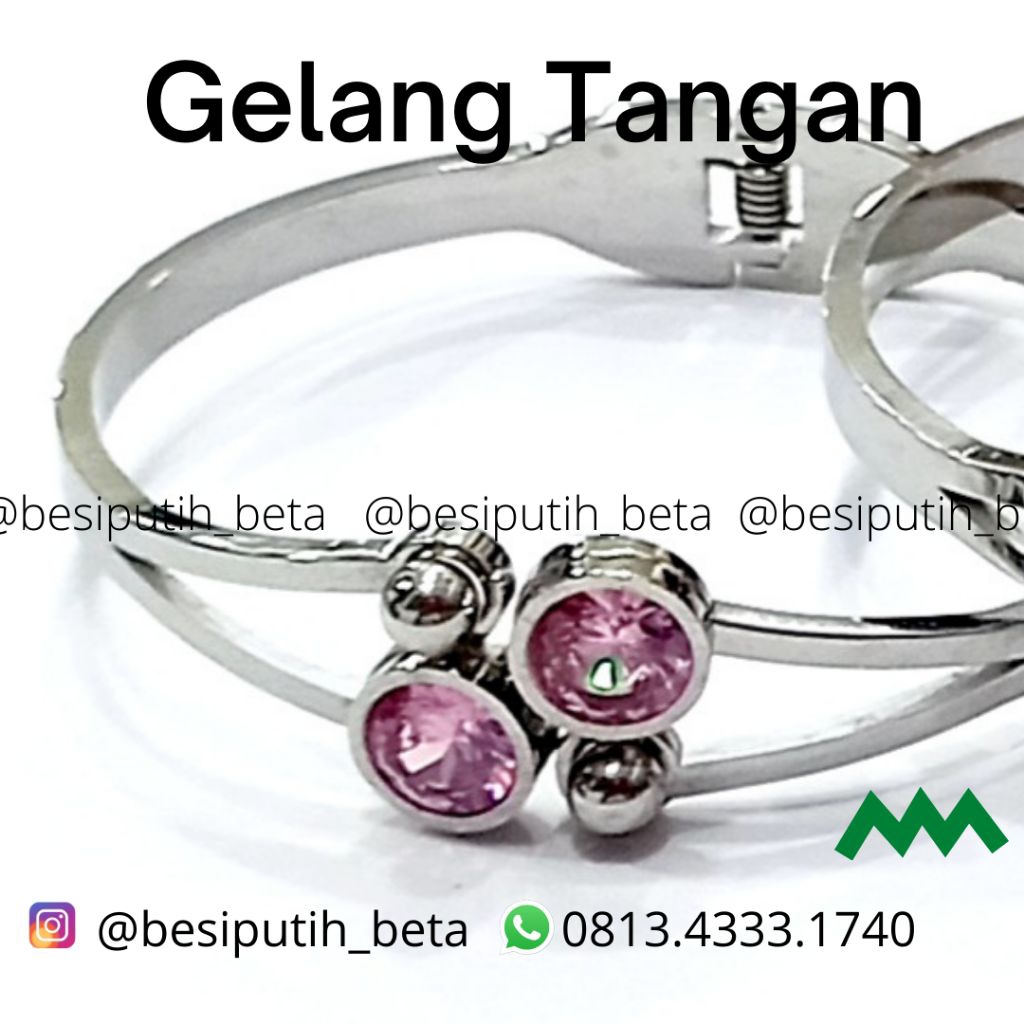 gelang besi putih ambon / gelang besi putih asli